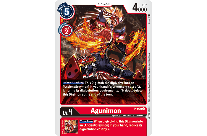 Agunimon P-029 ENG Digimon Card Game Promo