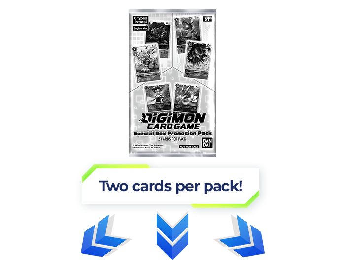 Two cards per pack!
